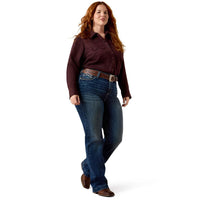 Chocolate Plum Ariat Womens Earthbound Western Snap Shirt Full Length Outfit
