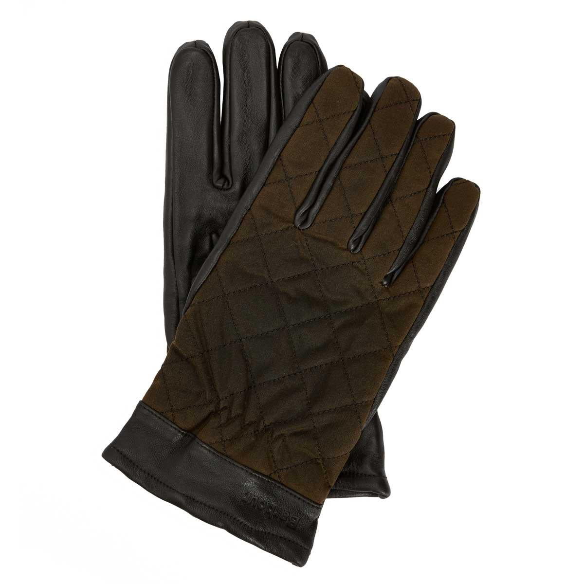 Olive/Brown Barbour Mens Dalegarth Glove