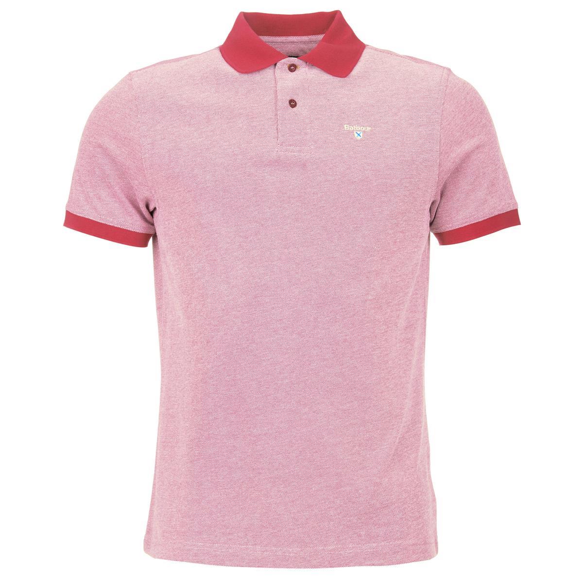 Raspberry Barbour Mens Sports Polo Mix