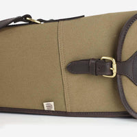 Teales Huntsman Oiled Leather & Khaki Canvas Gun Slip Buckle Flap