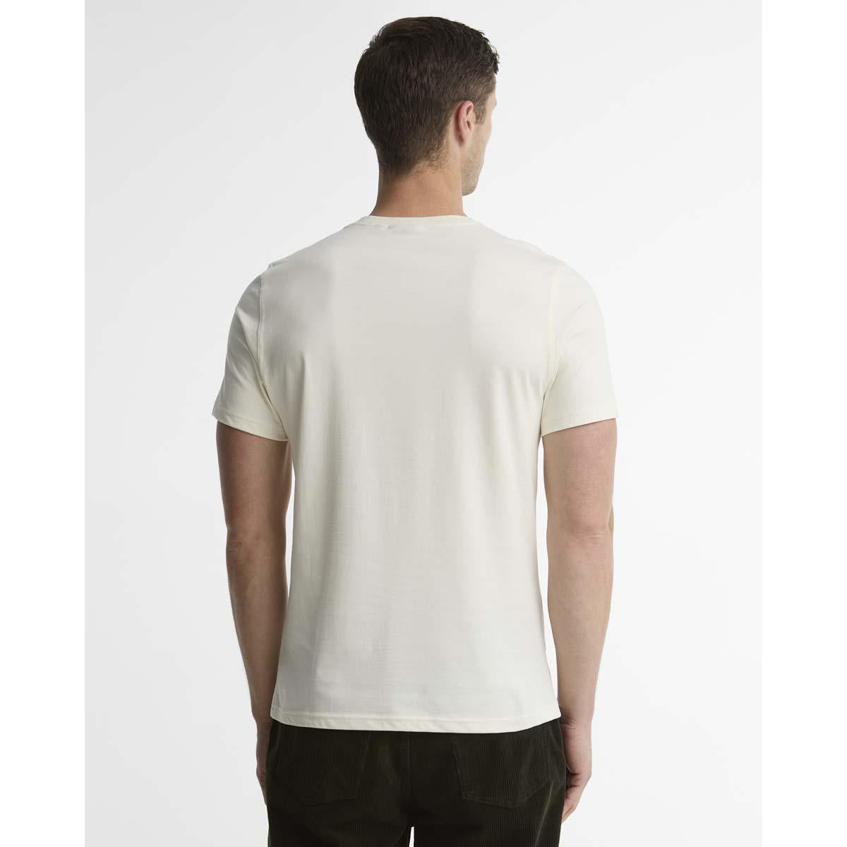 Whisper White Barbour Mens Pheasant Graphic Tailored T-Shirt BACK
