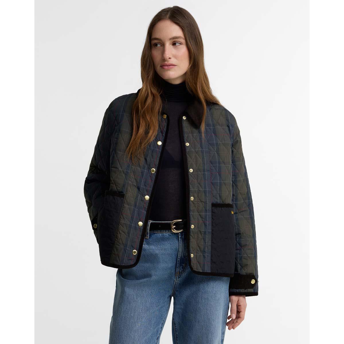 Barbour Womens Ainsdale Checked Quilted Jacket