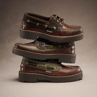 Dark Brown/Brown Cord Barbour Womens Darras Boat Shoe