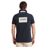 Navy Schoffel Mens St Ives Heritage Polo Shirt BACK