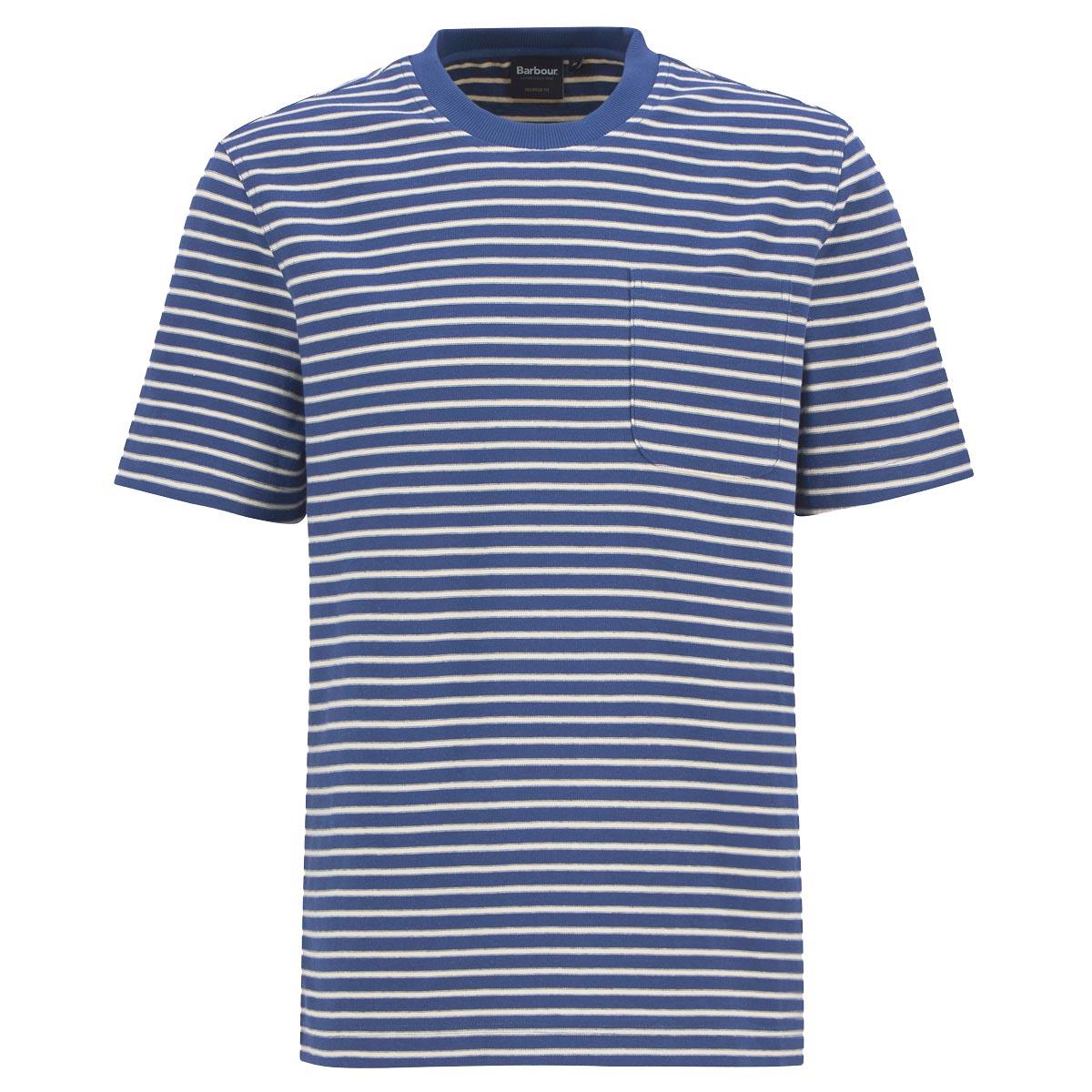 Dark Denim Barbour Mens Frensham Stripe T-Shirt