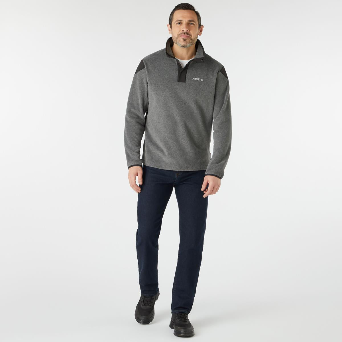 Musto Mens Nautic Polartec Snap Pullover Fleece