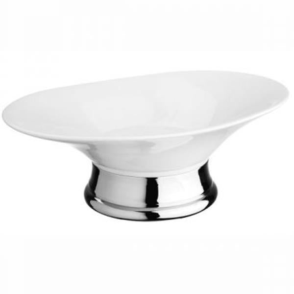Chrome Plated Samuel Heath Ceramic Soap Dish