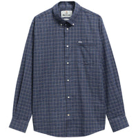 Navy Barbour Mens Alderwood Regular Fit Tattersall Shirt