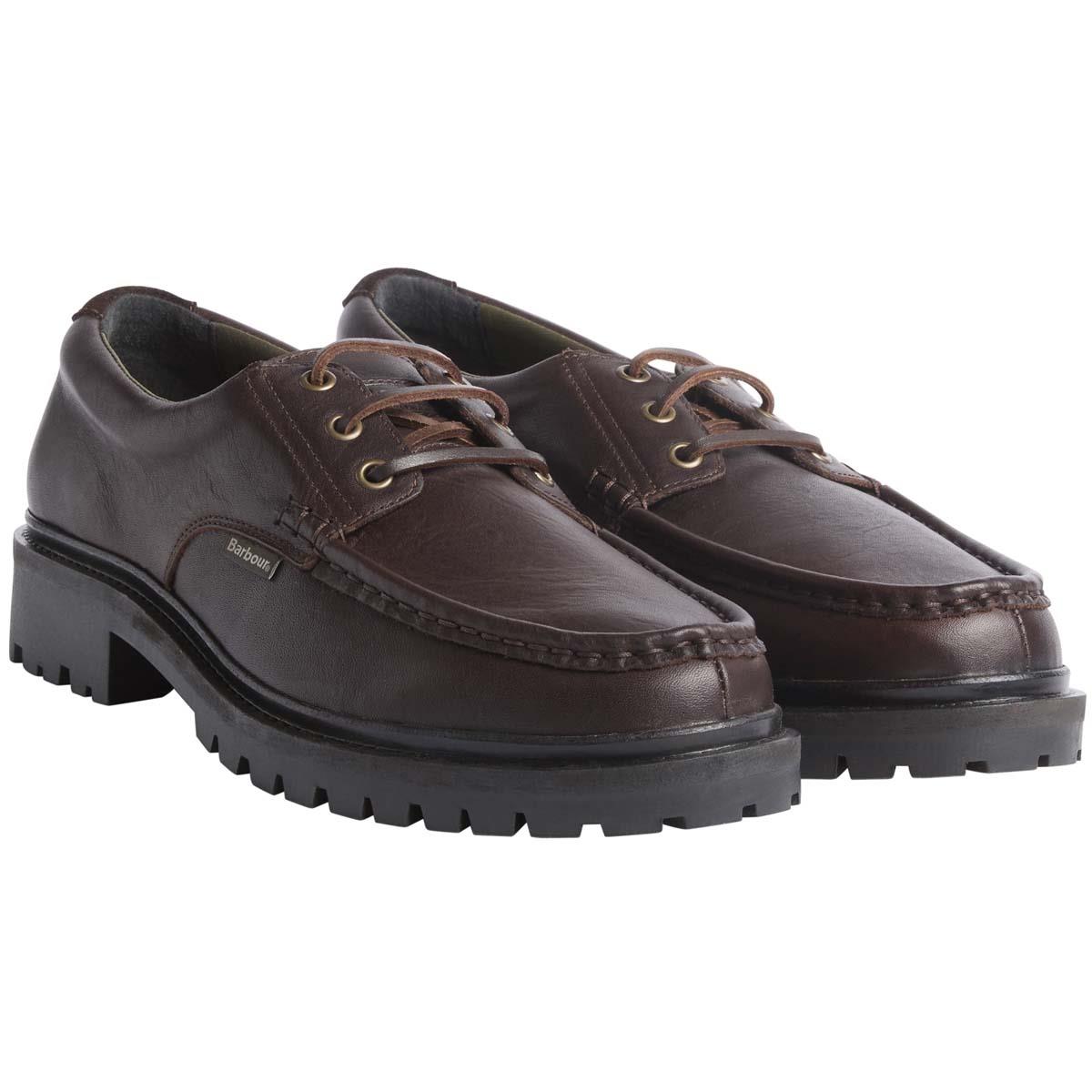 Dark Brown Barbour Mens Paxton Apron Derby Shoe