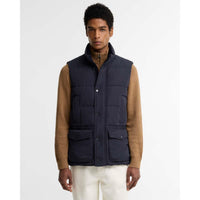DARK NAVY Barbour Mens Lonnen Gilet FRONT
