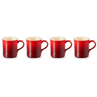 Cerise Le Creuset Stoneware Set of 4 400ml Seattle Mugs