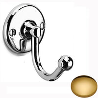 Polished Brass Samuel Heath Curzon Robe Hook N48