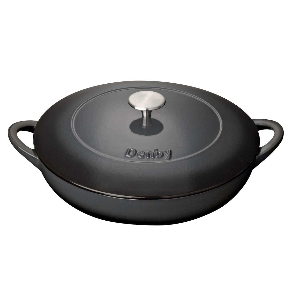 Denby Halo 30cm Cast Iron Shallow Casserole Dish