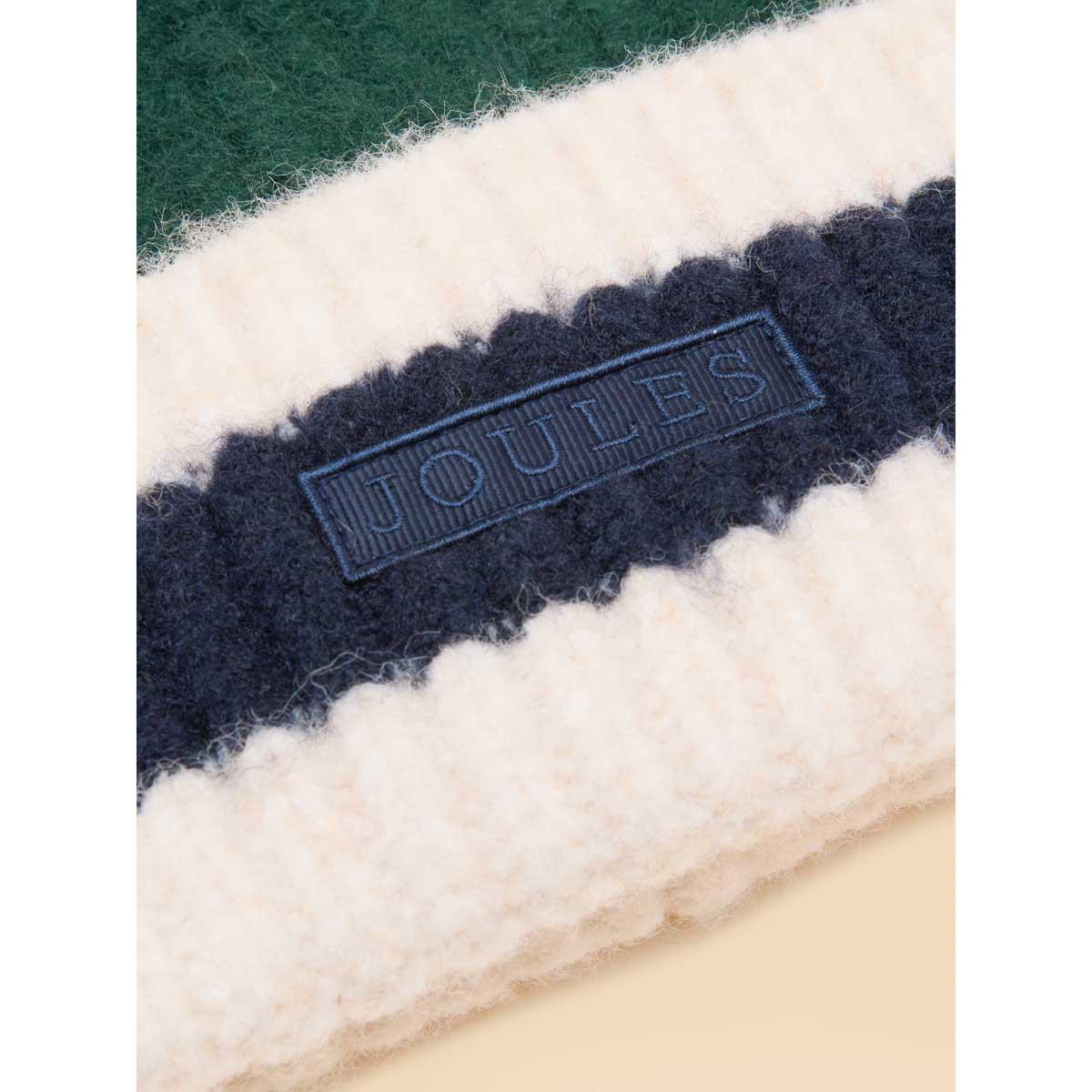 Green/Blue Joules Womens Popley Stripe Hat Detail