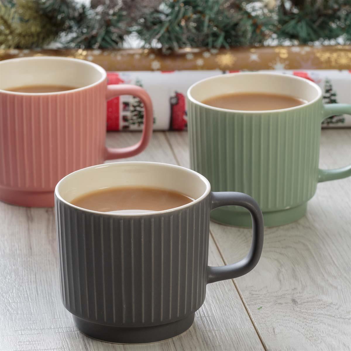 Mason Cash Embossed Line Mug Grey