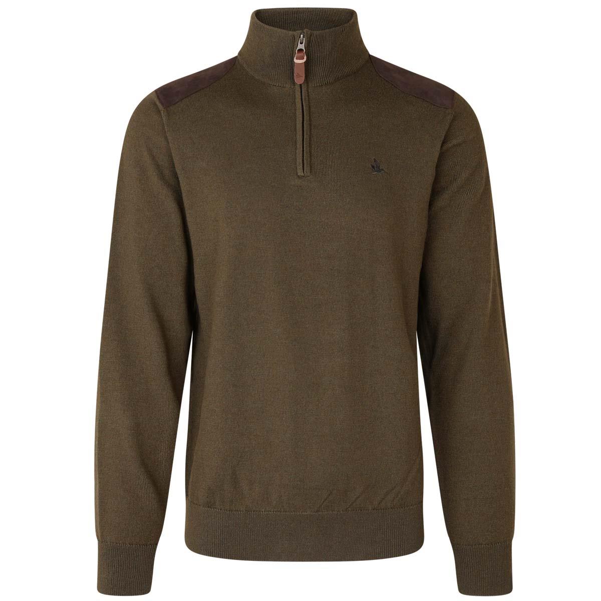 Light Pine Seeland Mens Pine Half Zip Sweater