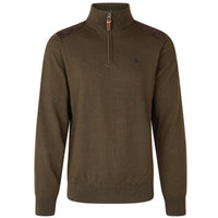 Light Pine Seeland Mens Pine Half Zip Sweater