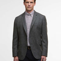 Grey Barbour Mens Firth Moons Herringbone Blazer detail