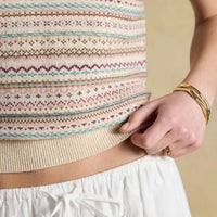 Joules Womens Fairisle V-Neck Tank Top