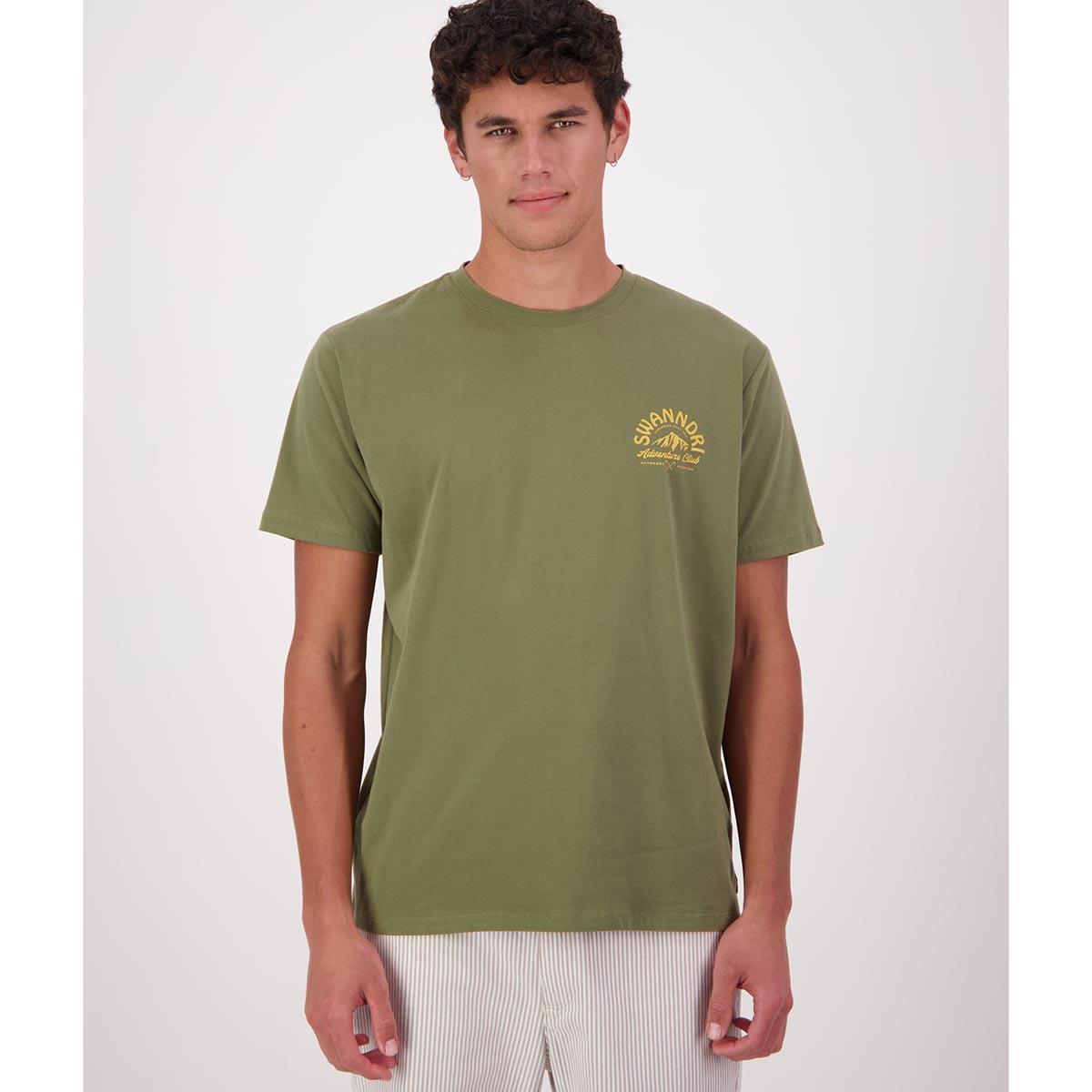 Clover/Amber Swanndri Mens Mountain Printed T-Shirt Front