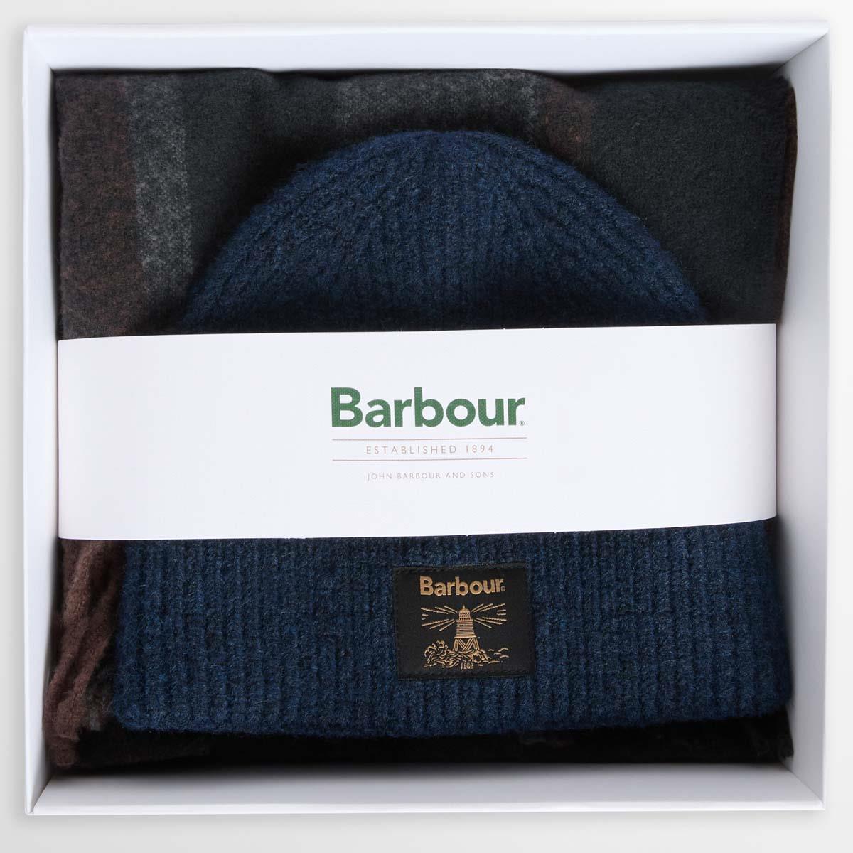 Barbour Mens Westerdale Beanie & Scarf Gift Set