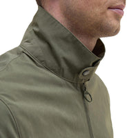 Light Moss Barbour Mens Fernport Casual Jacket Collar