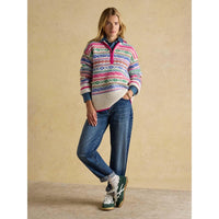 Joules Womens Allaway Fairisle Quarter Zip Jumper