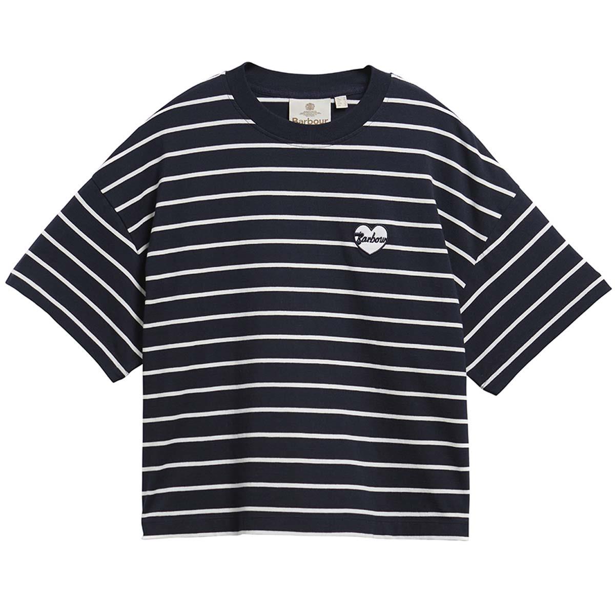 Dark Navy/Cloud Barbour Womens Ambleside Striped Top