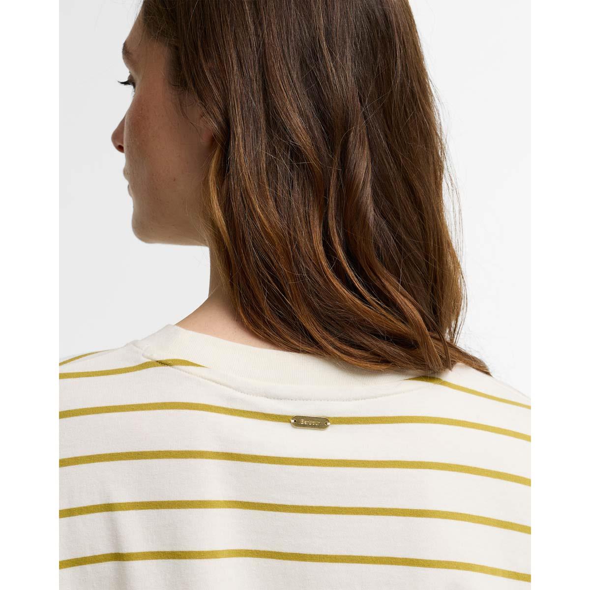 Cloud/Pear Barbour Womens Ambleside Striped Top Shoulder