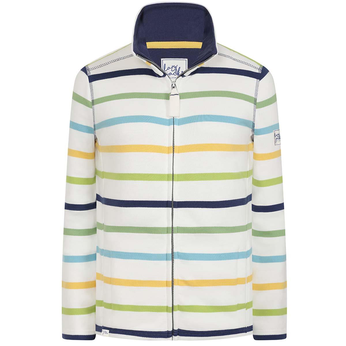 Greens Lazy Jacks Womens LJ32 Striped Full Zip Sweatshirt