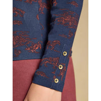 Joules Womens Printed Amy Long Sleeve Top