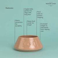Mason Cash Cane Non Tip Lettered Dog Bowl 21cm INFO2