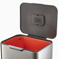 Stainless Steel Joseph Joseph Totem Max 60L Waste & Recycling Bin lid