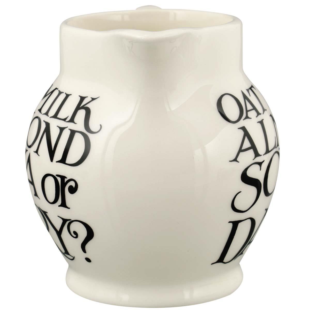 Emma Bridgewater Black Toast Soya or Dairy Half Pint Jug