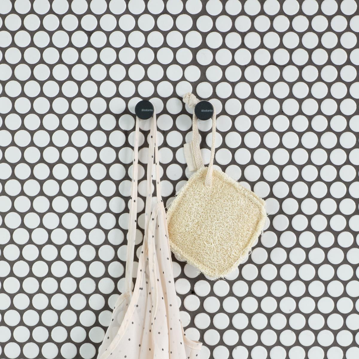Mineral Infinite Grey Brabantia MindSet Towel Hooks (Set of 2) Lifestyle