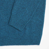 Albert and Maurice Netherton Zip Neck Lambswool Jumper Teal