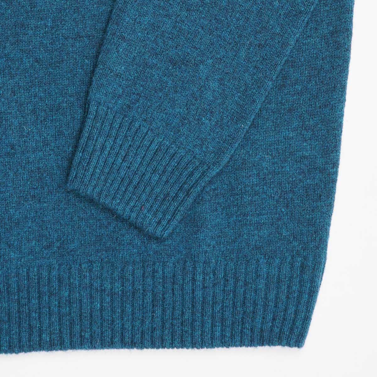 Albert and Maurice Netherton Zip Neck Lambswool Jumper Teal