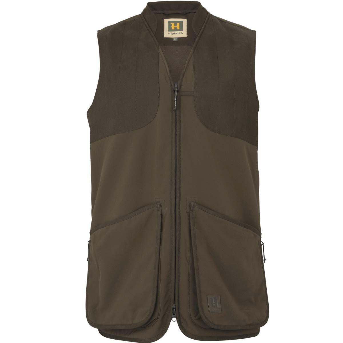 Willow Green/Shadow Brown Harkila Mens Skye Shooting Waistcoat