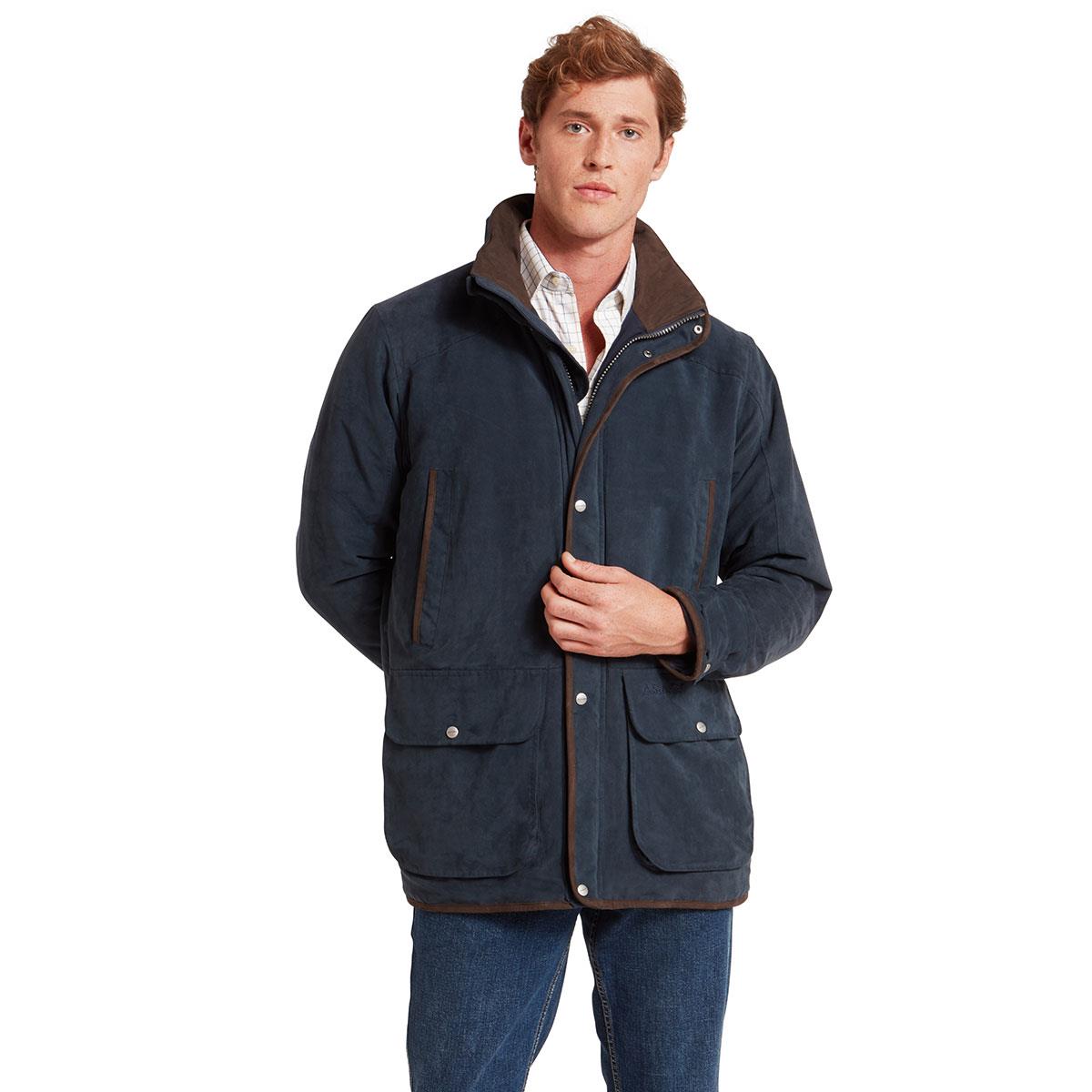 True Navy Schoffel Mens Oundle Country Coat model