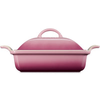 Le Creuset 23cm Stoneware Heritage Dish With Lid rose quartz
