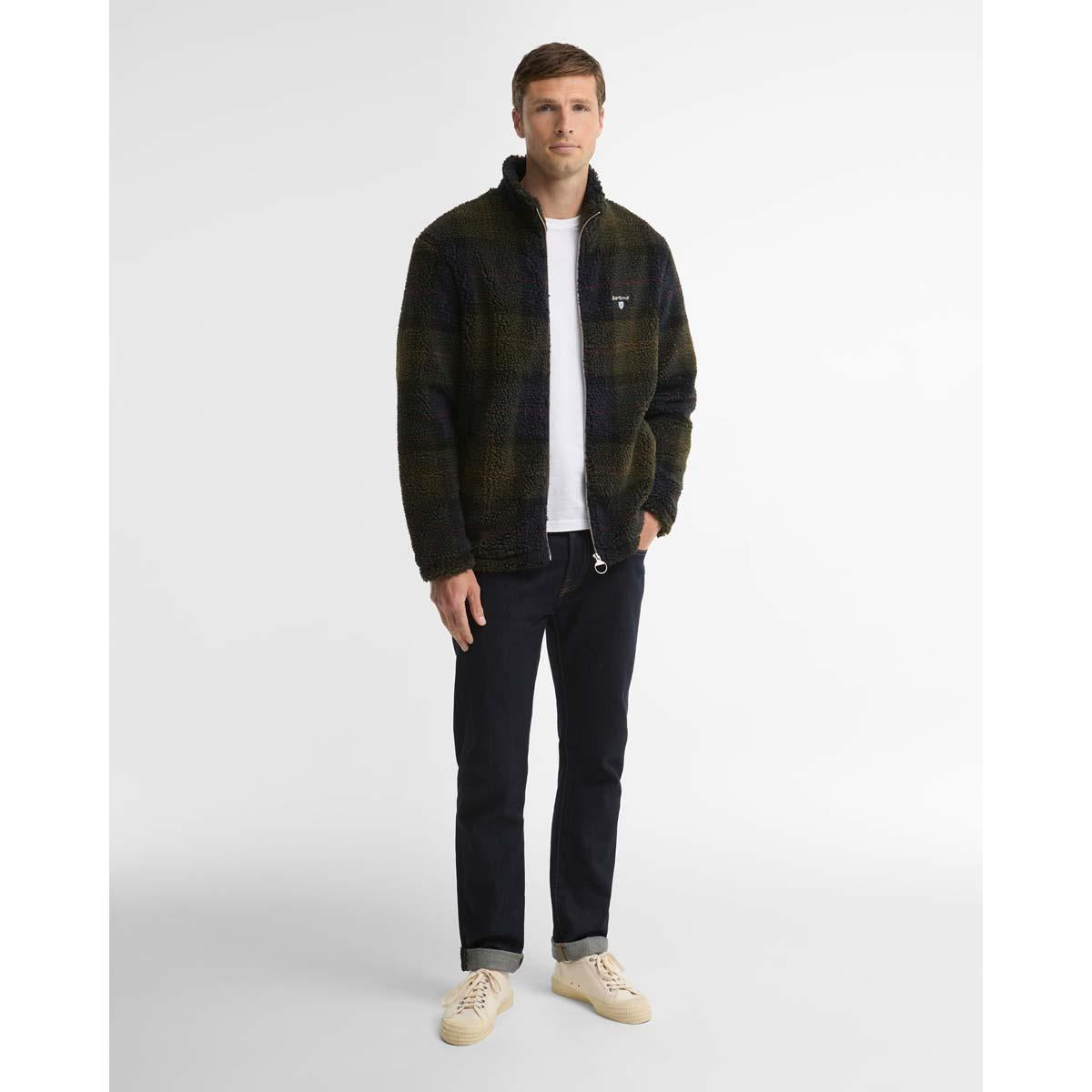 Barbour Mens Tartan Fleece Zip Through Sweatshirt
