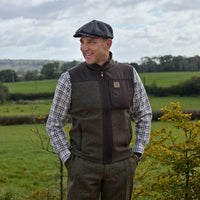 Willow Green/Shadow Brown Harkila Kalix Fleece Waistcoat Lifestyle