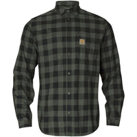 Green Check Harkila Mens Scandinavian Shirt