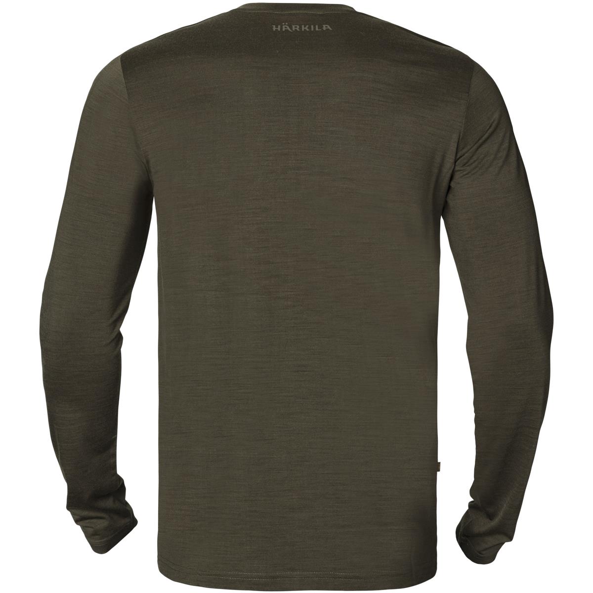 Willow Green Harkila Mens Base All Season Long Sleeve T-shirt Back