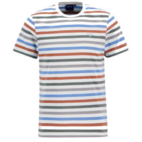 Whisper White Barbour Mens Rokeby Yarn Dye Stripe T Shirt