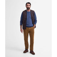 Dark Brown Barbour Mens Polarquilt Zip-In Liner Open