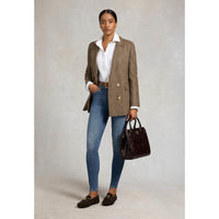Chocolate Holland Cooper Womens Driving Loafer On Model