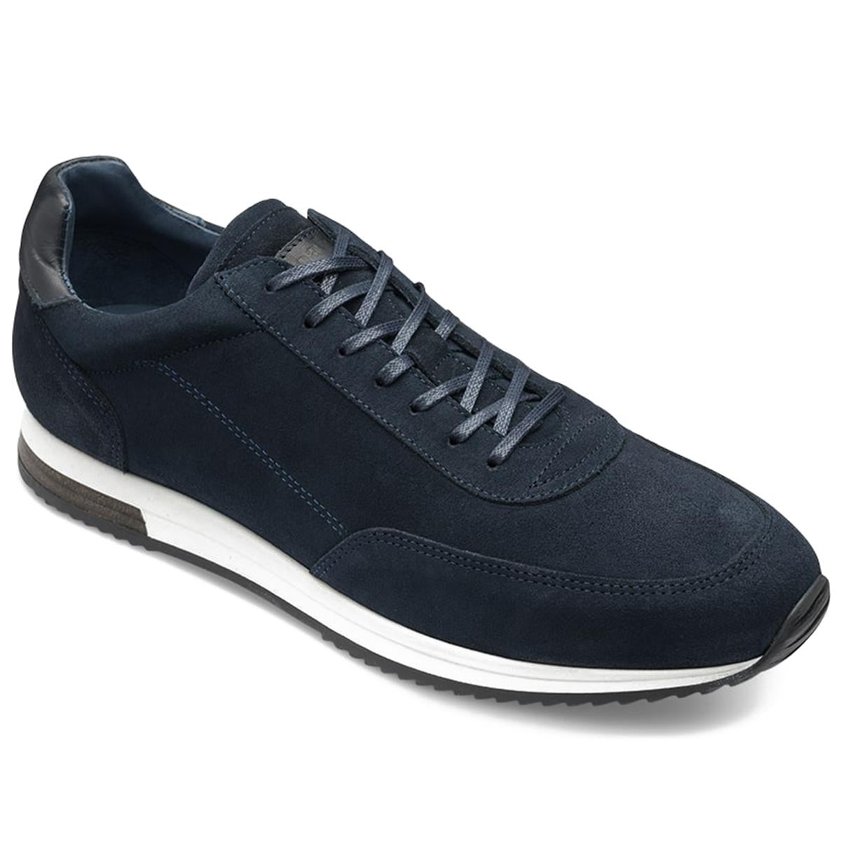 Navy Suede Loake Bannister Trainers