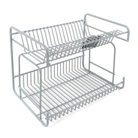 Grey Delfinware 2 Tier Small Plate Rack