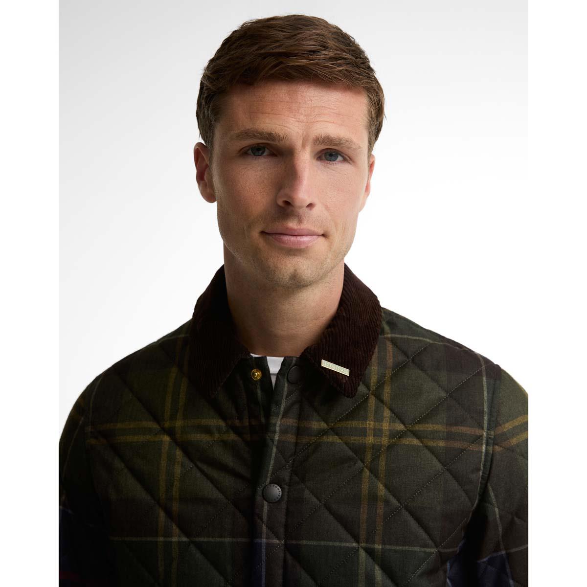 Classic Tartan Barbour Mens Icons Tartan Heritage Liddesdale Quilted Jacket Chest